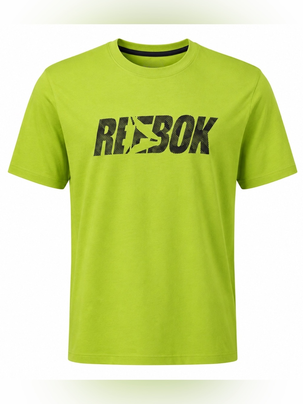 Reebok Men’s Logo Graphic Tee Medium Spring Green Neon Lime Short Sleeve NWT